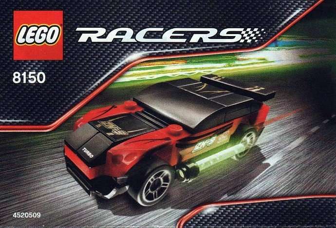 Lego #8150 ZX Turbo Glow in the Dark Racer (Set from 2008)