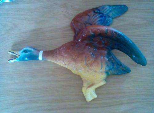 Classic sixties Luciaware flying mallard duck wall plaque-large