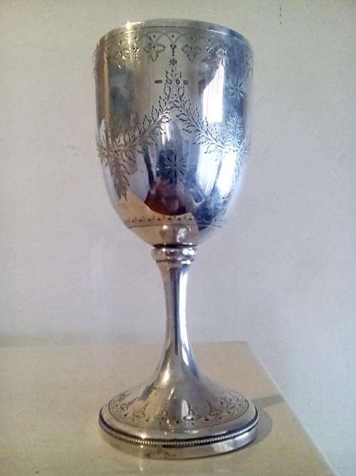 Glorious Victorian sterling silver chalice - 260grams