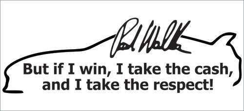 Paul Walker Car Decal