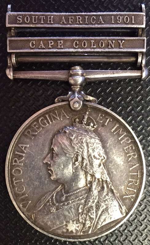 BOER WAR QUEEN'S SOUTH AFRICA MEDAL (QSA) - SCARCE to CAPE COLONY CYCLISTS CORPS