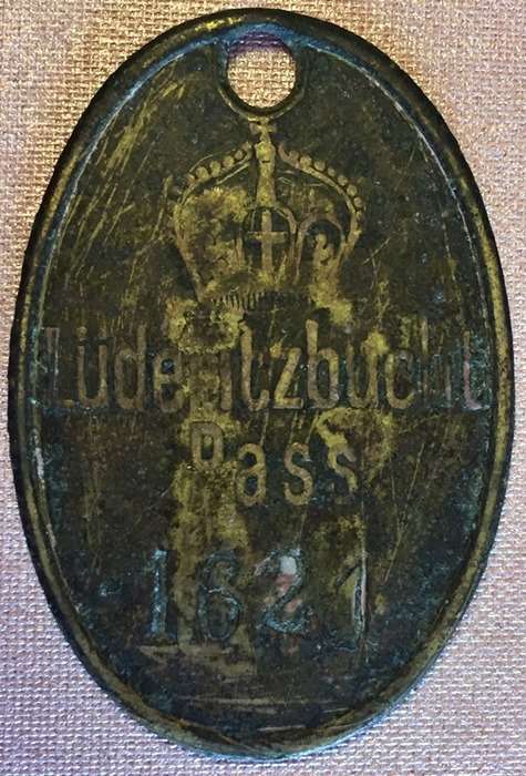 LUDERITZBUCHT - SCARCE NAMED COLONIAL GERMAN SWA NATIVE PASS - "E.KRINGEL E.L.W."