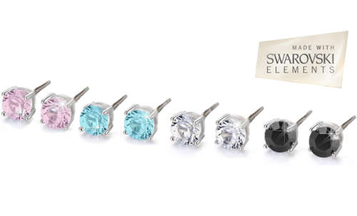 Swarovski Infinity Bracelet with a Set of Stud Earrings