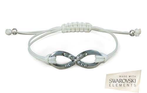 Swarovski Infinity Bracelet with a Set of Stud Earrings