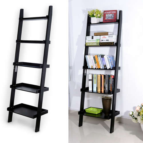 Wooden Ladder Bookshelf
