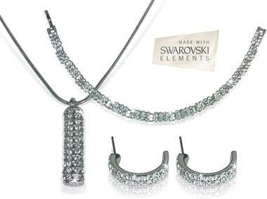 Silver Swarovski Trio Set