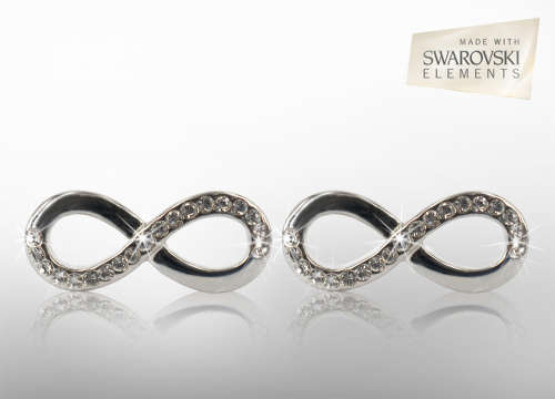 Infinity Loop Earrings with Swarovski Elements
