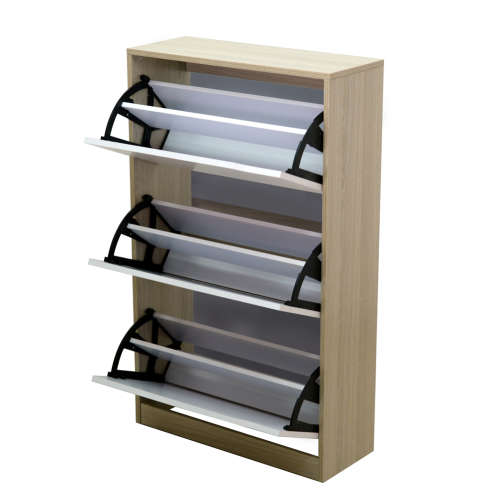 3 Door Wooden Shoe Cabinet