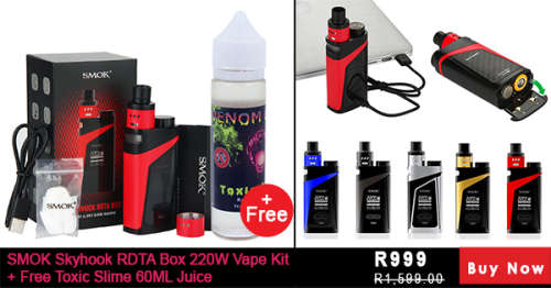 SMOK Skyhook RDTA Box 220W Vape Kit + Free Toxic Slime 60ML Juice