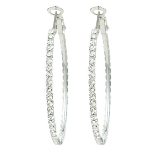 Crystal Loop Earrings with Swarovski Elements
