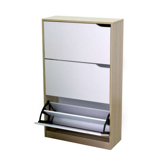 3 Door Wooden Shoe Cabinet