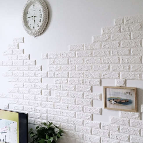 3 x 3D Brick Wall Foam Stickers