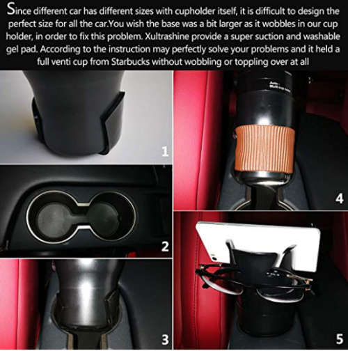 ADJUSTABLE AUTO MULTI CUP HOLDER 5 IN1 HOLDER