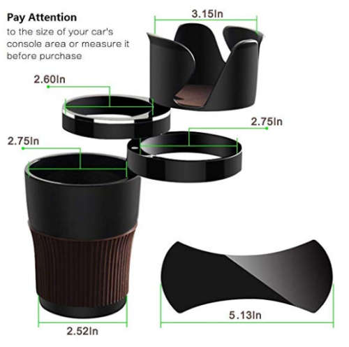 ADJUSTABLE AUTO MULTI CUP HOLDER 5 IN1 HOLDER