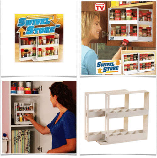 SWIVEL STORE ORGANIZER SPICE RACK