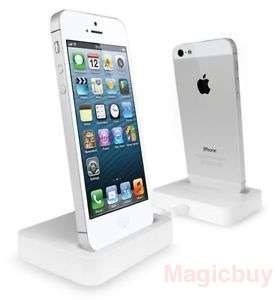 New White Desktop Table Top Charger Cradle Docking Station for Apple iPhone 5 /5S /5C