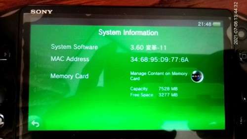 PS-Vita slim (WiFI pch 2016) custom firmware (henkaku enzo 3.60)