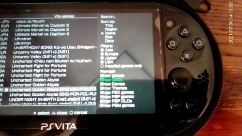 PS-Vita slim (WiFI pch 2016) custom firmware (henkaku enzo 3.60)