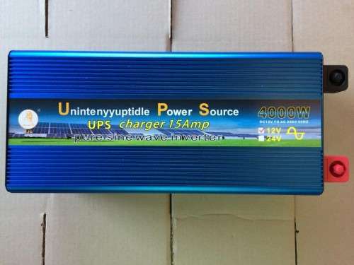 4000W CONTINUOUS /8000W SURGE POWER/12V-24V PURE SINE WAVE UPS INVERTER /15A CHARGER.Value R 7500.00