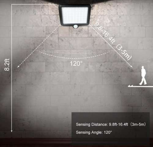 56 LED Multi functional SOLAR FLOOD LIGHT - PIR Motion Sensor Detection-Rain proof-Easy instalation