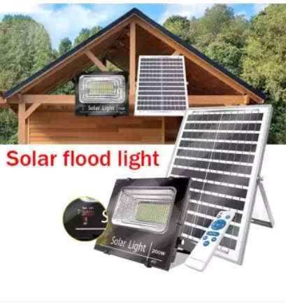 100W SOLAR FLOOD LIGHT ...SUPER BRIGHT..EASY INSTALLATION..WITH REMOTE