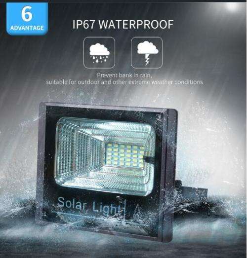 42 LED - 30W SOLAR SECURITY FLOODLIGHT WITH REMOTE /LARGE SOLAR PANEL/PANEL MOUNTING BRACKET