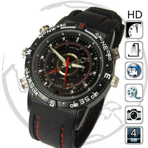 SPY CAMERA WATCH - VIDEO AND PICTURE FUNCTION!-MICRO SD SUPPORT-WINDOWS