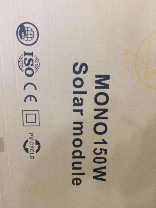 150W MONOCRYSTALLINE SOLAR PANEL-WITH CONNECTOR BOX , CABLES ,2 X CABLE CONNECTORS