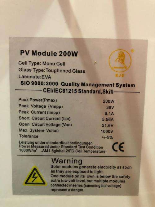 200W 24V MONOCRYSTALLINE SOLAR PANEL...GET OFF THE GRID....RENEWABLE ENERGY SUPPLY...LTD STOCK !!