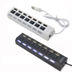 7 PORT USB CHARGER 2.0 HUB...INDIVIDUAL ON-OF SWITCHES !!