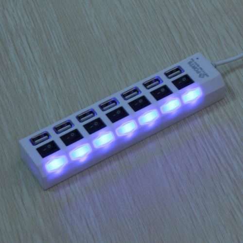 7 PORT USB CHARGER 2.0 HUB...INDIVIDUAL ON-OF SWITCHES !!