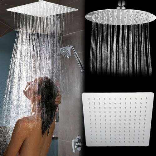 ULTRA MODERN RAINFALL SHOWER HEAD 200MM X 200MM SQUARE ...SUPERIOR QUALITY