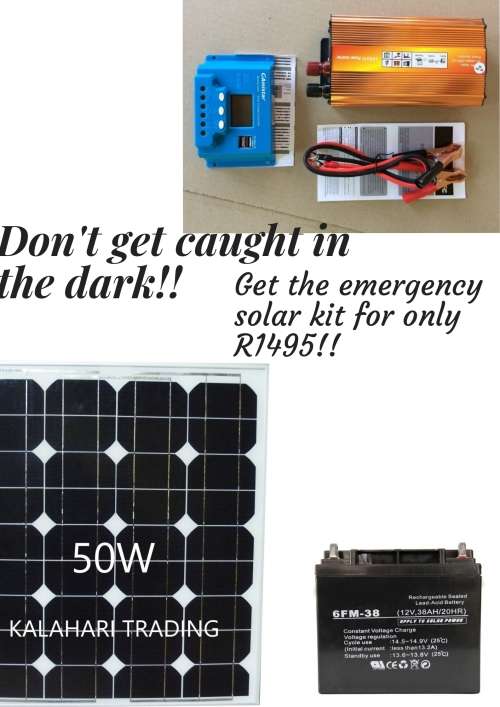 1000W INVERTER + 10A CONTROLLER + 50W SOLAR PANEL + 60AH BATTERY