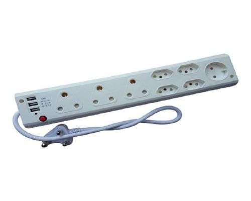 8 WAY MULTIPLUG WITH 3 X USB CONNECTORS