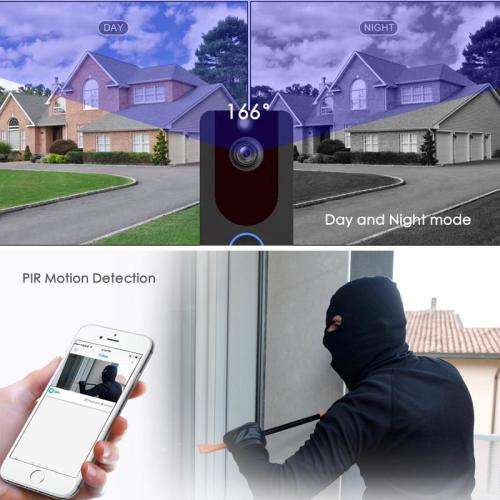 WIFI VIDEO DOORBELL... UPGRADED MODEL - V7....WEATHER RESISTANT...CLOUD STORAGE !!