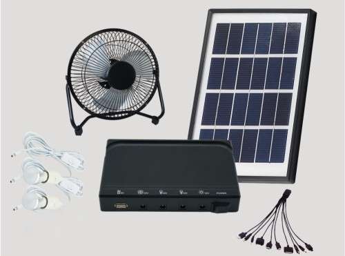 SOLAR 8" FAN WITH LIGHTING SYSTEM...ONE OF A KIND...IDEAL FOR CAMPING OR DURING LOAD SHEDDING