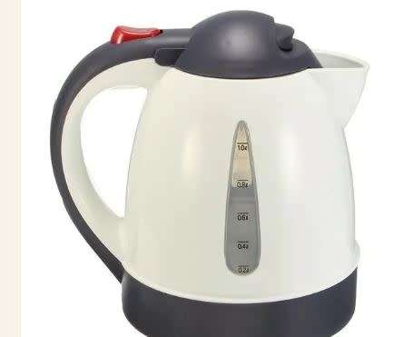 12V 1L CAMPING / TRAVELLING KETTLE WITH BATTERY CLAMPS