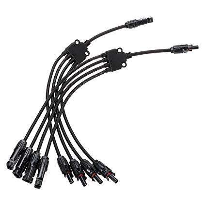 MC4 Y4 - 4 INTO ONE SOLAR BRANCH PANEL CONNECTORS...SOLD AS A SET !!
