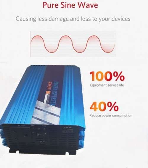 DC12V TO AC 220V /3000W RATED POWER/6000W PEAK POWER/ PURE SINEWAVE INVERTER...EXCELLENT QUALITY