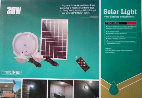 30W SOLAR LIGHTING KIT...IDEAL FOR CAMPING OR SAVING ELECTRICITY