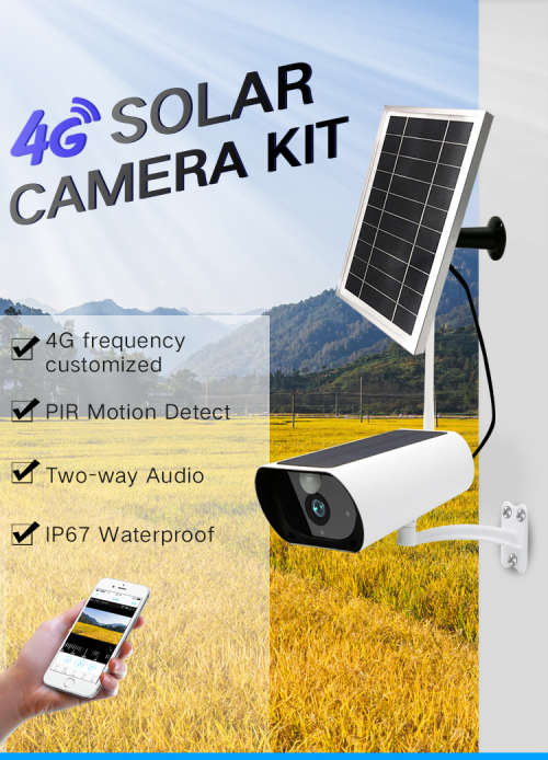 SOLAR-HD SECURITY CAMARA 4G  LTE - 2 PANEL SOLAR  SURVEILLANCE CAMERA - GET EARLY WARNING ON CELL !
