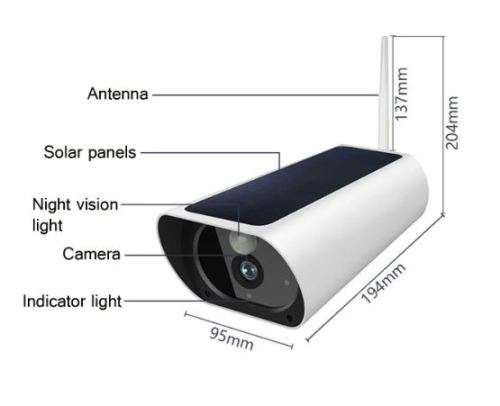 WIFI SOLAR SECURITY SURVEILLANCE CAMERA ,NEVER RUNS OUT OF POWER - RECHARGE ITSELF EVERYDAY !!