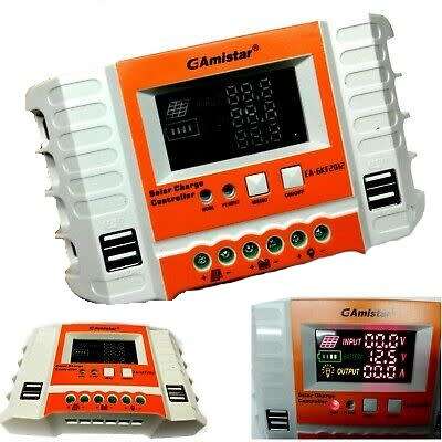 30A SOLAR CHARGE CONTROLLER...12V & 24V...4 x 5V-2A USB...LATEST UPGRADED SPEC !!