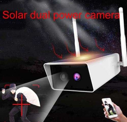 SOLAR WIRELESS SMART WIFI SURVEILLANCE CAMERA-DUAL POWER-NIGHT VISION-RECIEVE IMAGE ON CELL !!