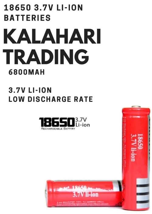 18650 3.7v ... 6800mAh...LI-ION RECHARGEABLE BATTERIES...LTD STOCK !!