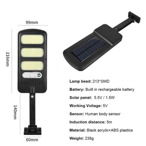 SOLAR STREET WALL LIGHT...0 ELECTRICTY CHARGES