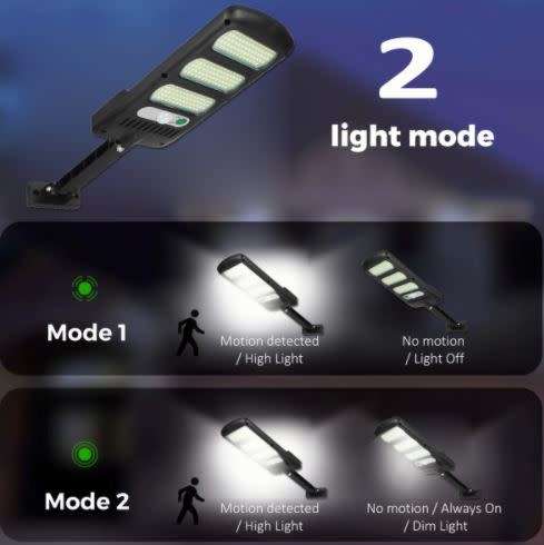 SOLAR STREET WALL LIGHT...0 ELECTRICTY CHARGES