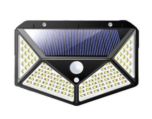 100 LED Solar Wall Lamp / 600 LM / WALKWAY LIGHTS / GARDEN LIGHTS / CAMPING LIGHTS
