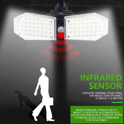 78 LED 30 PIR Sensor Solar Wall Light...Adjustable Lights...Adjustable Panel...Best Value for Money!