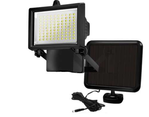 100-LED SOLAR SECURITY LIGHT WITH DAY NIGHT SENSOR...SAVE ON ELECTRICITY...ALUMINUM LIGHT CASING